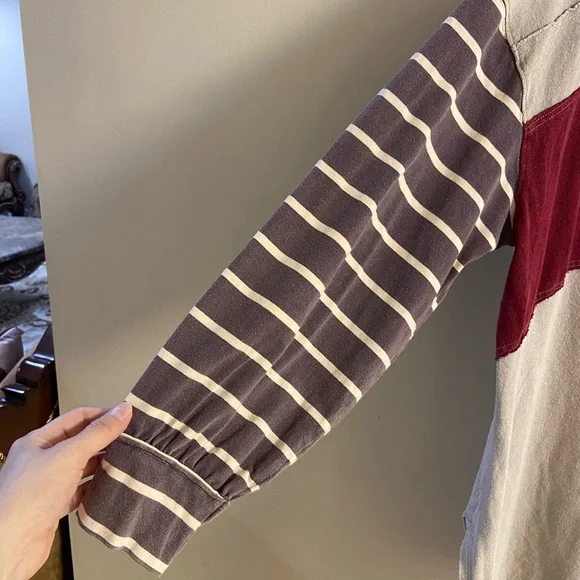 We The Free crewneck tee tunic top cream Large - Picture 4 of 6